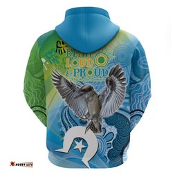vivid kookaburra naidoc 2024 hoodie aboriginal art style