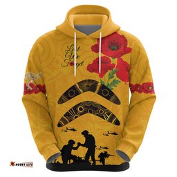 australia matildas soccer anzac custom hoodie gallipoli soldier with aboriginal dots art