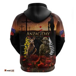 new zealand and australia anzac day hoodie kiwi bird and kangaroo soldier