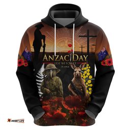 new zealand and australia anzac day hoodie kiwi bird and kangaroo soldier