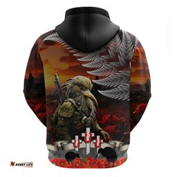 new zealand anzac day hoodie the ode of remembrance and silver fern