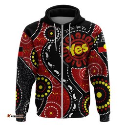 australia indigenous hoodie vote yes aboriginal flag color