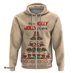 holiday lighting santa echidna christmas tree hoodie