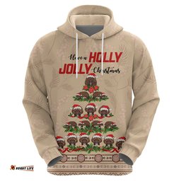 holiday lighting santa echidna christmas tree hoodie