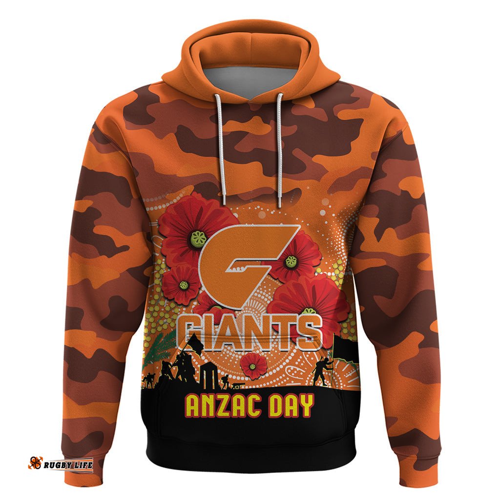 custom giants football anzac hoodie gallipoli camouflage with poppies