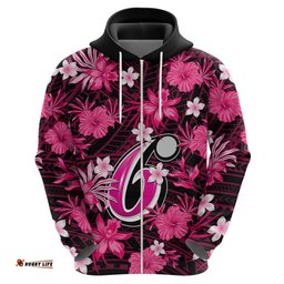 australian sixers cricket hoodie baeuty pacific hibiscus and polynesian pattern