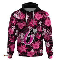 australian sixers cricket hoodie baeuty pacific hibiscus and polynesian pattern
