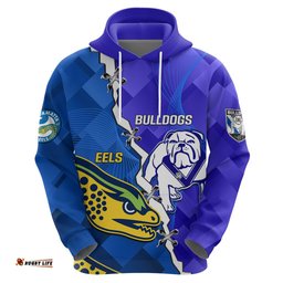 personalised bulldogs mix parramatta eels rugby hoodie sporty version