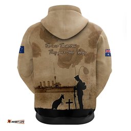 australia anzac day hoodie hmas sydney i chatham class light cruiser