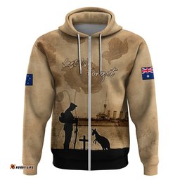 australia anzac day hoodie hmas sydney i chatham class light cruiser