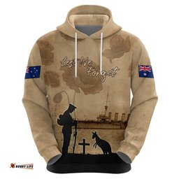 australia anzac day hoodie hmas sydney i chatham class light cruiser