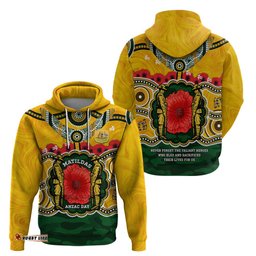 matildas anzac day 2024 hoodie australian army we will remember them aboriginal art
