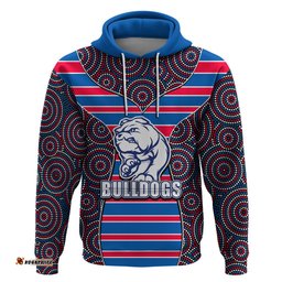 afl bulldogs hoodie mix dot aboriginal