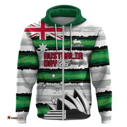nrl rabittohs australia day custom hoodie sydney opera house glory glory