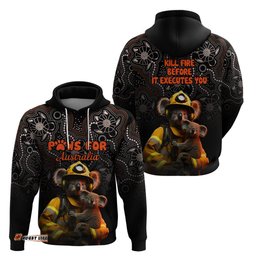paws for australia hoodie bushfire awareness indigenous aboriginal