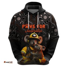 paws for australia hoodie bushfire awareness indigenous aboriginal