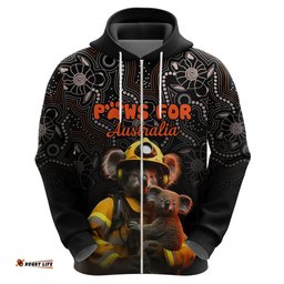 paws for australia hoodie bushfire awareness indigenous aboriginal