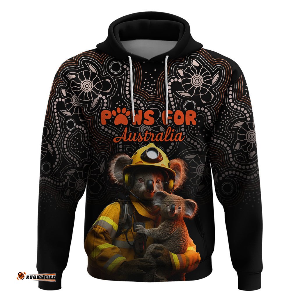 paws for australia hoodie bushfire awareness indigenous aboriginal