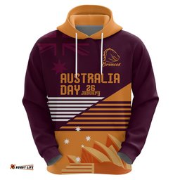 nrl broncos australia day custom hoodie sydney opera house style