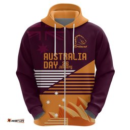 nrl broncos australia day custom hoodie sydney opera house style