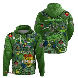 personalised naidoc week 2024 raiders hoodie australia fire burning dt02