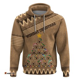 wombat christmas tree hoodie australia merry xmas simple style