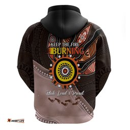 fire burning together naidoc 2024 hoodie indigenous art