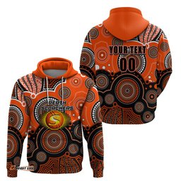 custom text and number perth scorchers bbl hoodie aboriginal patterns