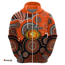 custom text and number perth scorchers bbl hoodie aboriginal patterns