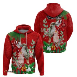 personalised kookaburra lover hoodie australia merry christmas aboriginal red style