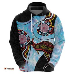 australia opal hoodie aussie kangaroo aboriginal art