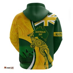 matildas soccer hoodie 2024 happy australia day kangaroo aussie proud national color
