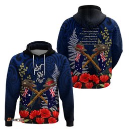 anzac day aussie mix maori in memories hoodie