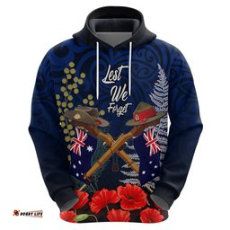 anzac day aussie mix maori in memories hoodie