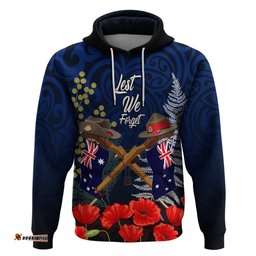 anzac day aussie mix maori in memories hoodie