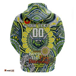 custom naidoc week 2024 raiders hoodie mascot rugby dt02