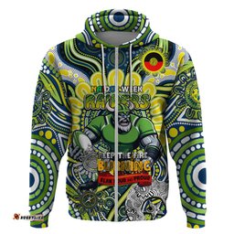 custom naidoc week 2024 raiders hoodie mascot rugby dt02