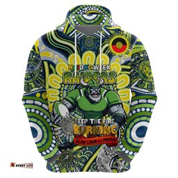 custom naidoc week 2024 raiders hoodie mascot rugby dt02