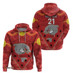 custom dolphins rugby anzac hoodie aboriginal and army patterns