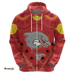 custom dolphins rugby anzac hoodie aboriginal and army patterns
