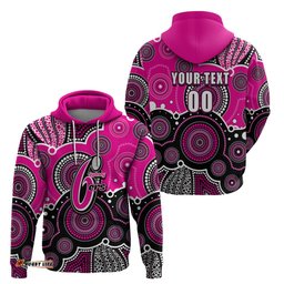 custom text and number sixers bbl hoodie aboriginal patterns pink version