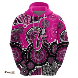 custom text and number sixers bbl hoodie aboriginal patterns pink version