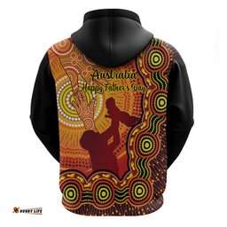australia father day hoodie aussie best dad ever indigenous hand art