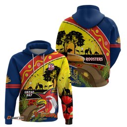 roosters anzac day hoodie rosemary starring night style
