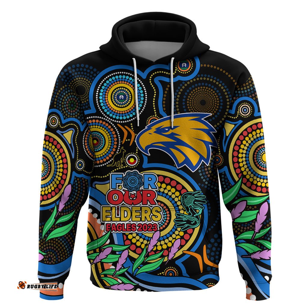 eagles football aboriginal art hoodie naidoc indigenous tribal