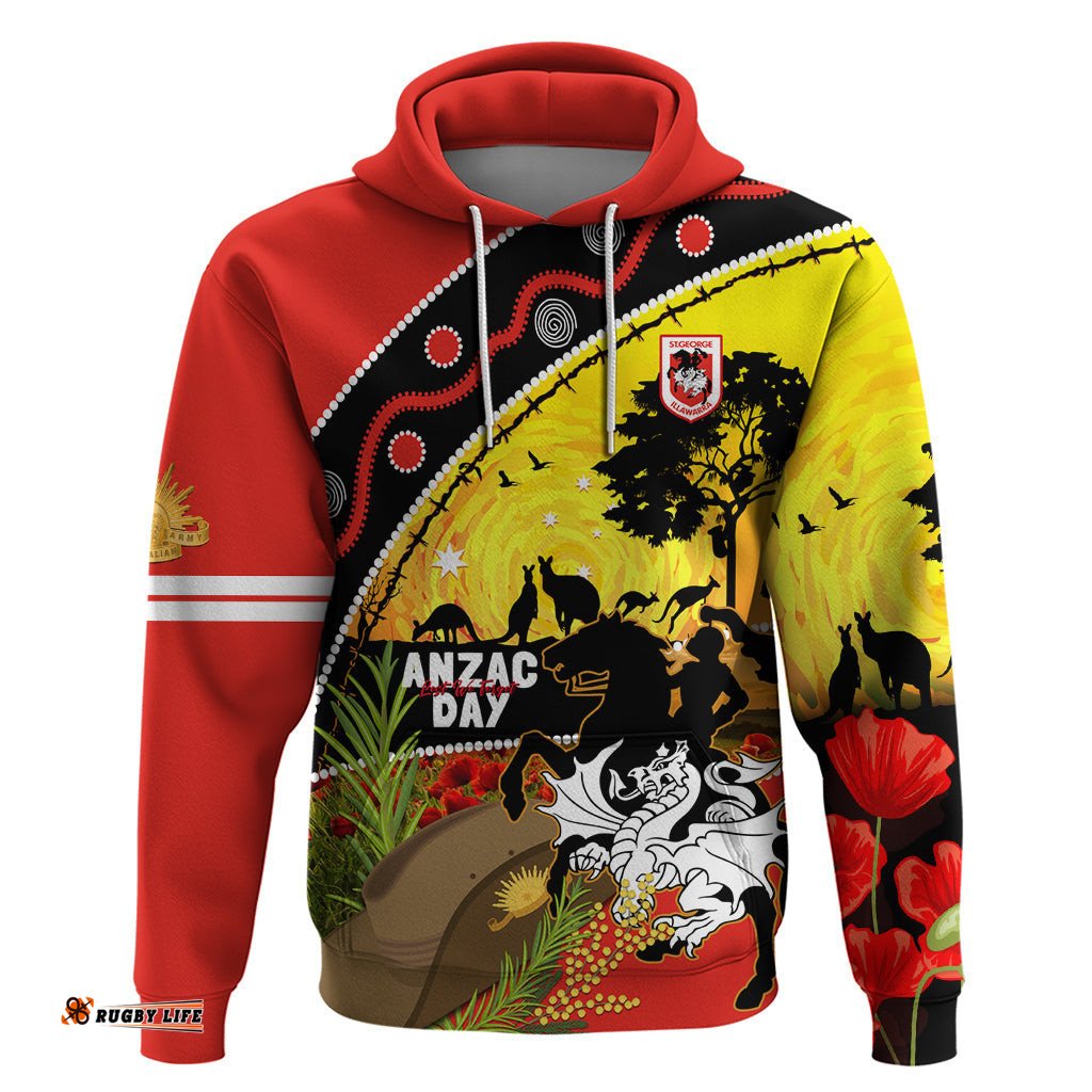 dragons rugby anzac day hoodie saints rosemary starry night