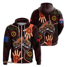 australia indigenous hoodie we vote no to division aboriginal map