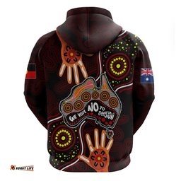 australia indigenous hoodie we vote no to division aboriginal map
