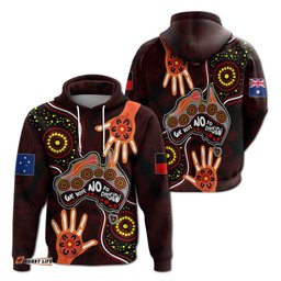 australia indigenous hoodie we vote no to division aboriginal map