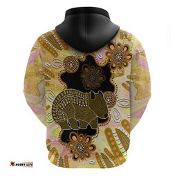 australia opal wombat hoodie aussie aboriginal art